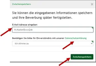Formular zum Zwischenspeichern